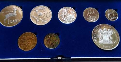 1987 South African Proofset with Double R1