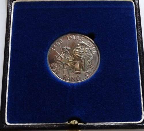 1988 South African Dias Proof Silver One Rand