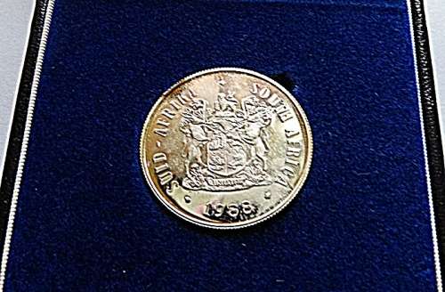 1988 South African Dias Proof Silver One Rand