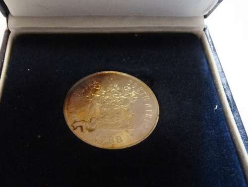 1988 South African Les Hugenote Proof Silver One Rand