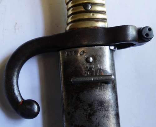 1874 Yataghan French Bayonet with Original Sheath Chassepot Rifle