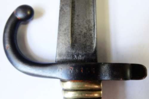 1874 Yataghan French Bayonet with Original Sheath Chassepot Rifle