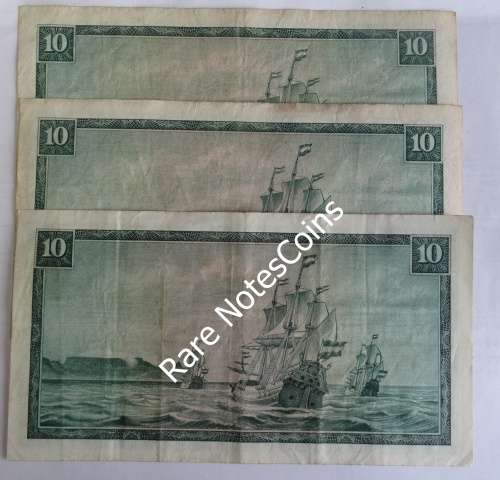 ## 3  TW De Jongh 1st and 3RD  issue A/E Banknotes ##