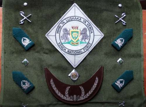Collection of Venda Police Badges Shoulder Titles and Ranks