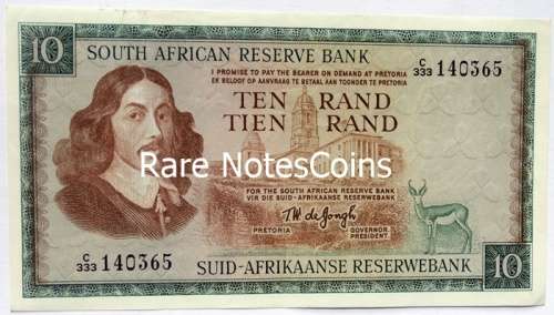 TW De Jongh E/A Ten Rand Note C333