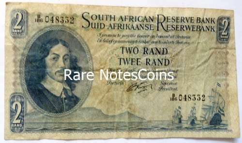 G Rissik 1st Issue E/A Two Rand Note