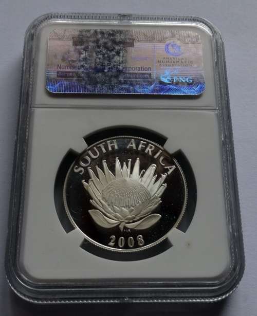 2008 South African Pf 68 UC Ghandi Coin