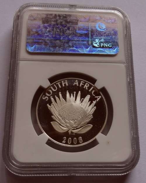 2008 South African Pf 68 UC Ghandi Coin
