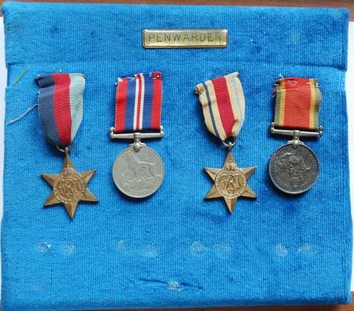 4 WW2 Medal Group to Lloyd Penwarden