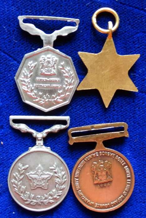 4 WW2 & SADF Miniature Medals