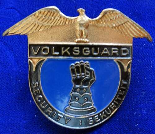 ##Unknown Volksguard Sekuriteit Beret Badge ##