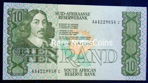 ## Unc AA C Stals 1st Issue Ten Rand Note ##