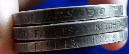 ## QSA 3 Bar. Egypt Medal the Nile Bar . Khedeivea Medal  and WW1 BWM To F Miles.