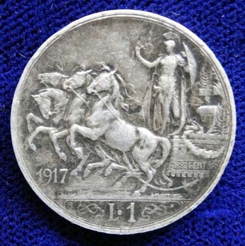 ## 1917 Italian Silver Lira ##