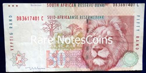 ## Major Error T Mboweni Fifty Rand Note ##