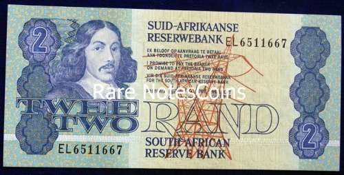 ## Unc GPC De Kock Two Rand Note 4th Issue A/E  ##