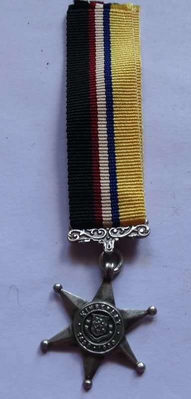 ## Miniature Kimberley Star Medal ##