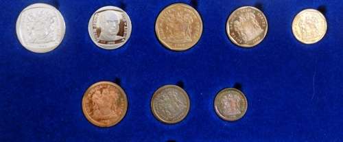 1990 South African Proofset.  Mintage: 10239 Box top damage. Coins perfect