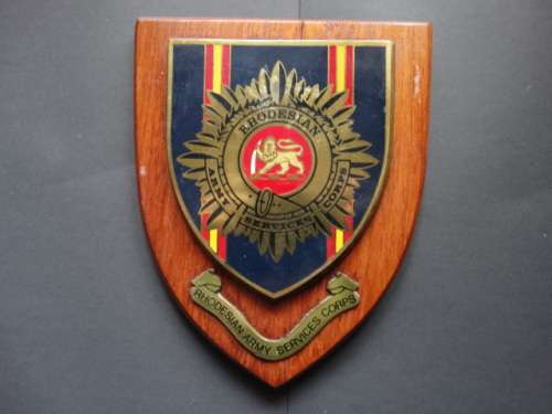 Rhodesian Army Service Corps Plaque.