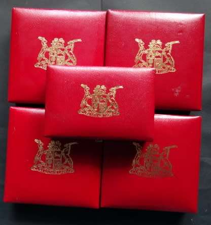 5 Empty Krugerrand  Boxes