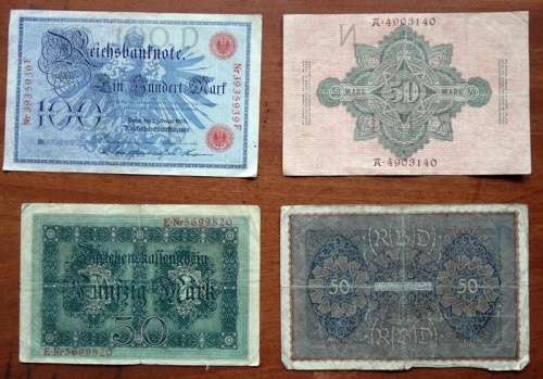 4 German Hyper Inflation Notes