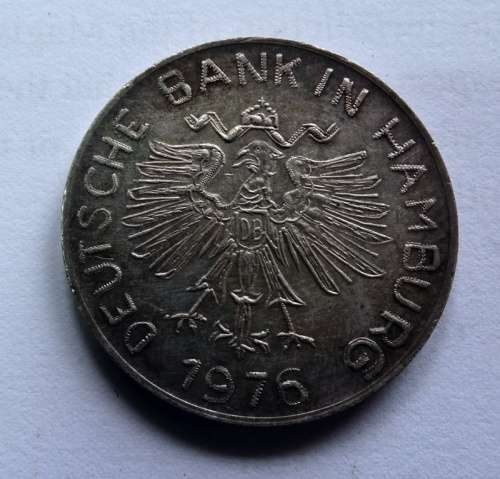 German Hamburg Bank Silver Round 16.72 Gram Pure Silver