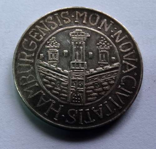 German Hamburg Bank Silver Round 16.72 Gram Pure Silver