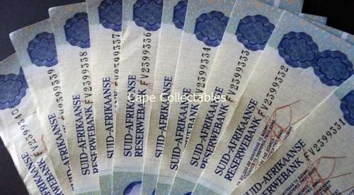 10 Sequential GPC de Kock Two Rand Notes (A)