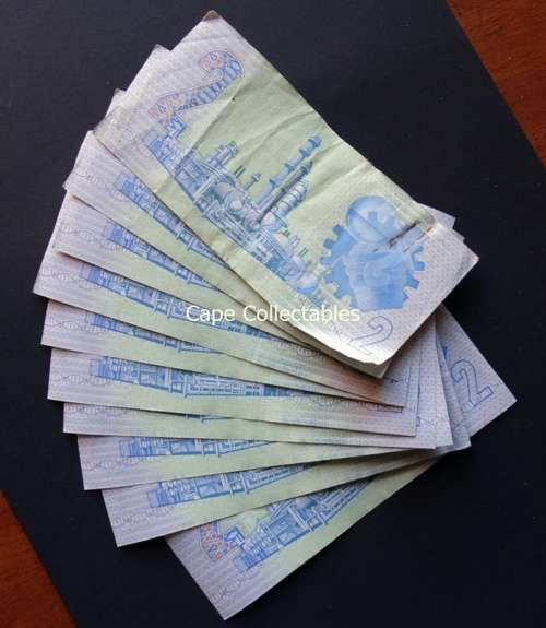 10 Sequential GPC de Kock Two Rand Notes (A)