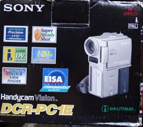 Sony DCR-PC1E Handy cam with box and accessories. Works 100%