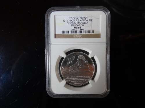 2014 Mandela MS68 NGC graded Silver R1