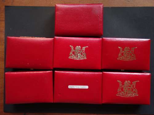 7 Empty 1/10th Krugerrand Boxes