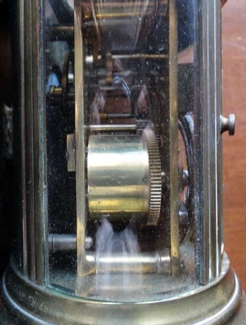 A cased travel clock, France, ca 1900. No Key untested