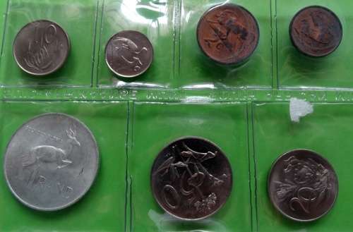1967 Suid Afrika Unc Set With Silver R1