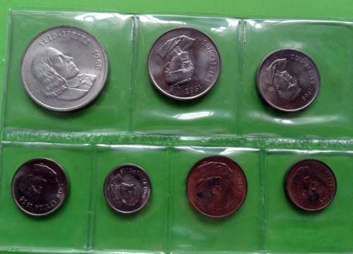 1968 Suid Afrika Unc Set With Silver R1