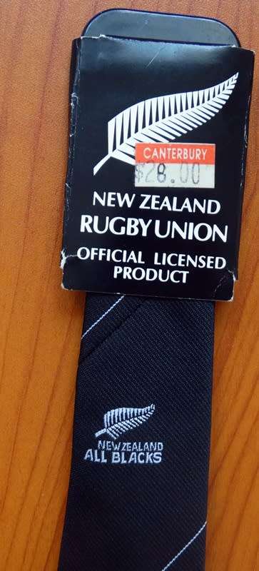 New Zealand Rugby Tie, made in NZ. 2 availible. Bid per Tie. New