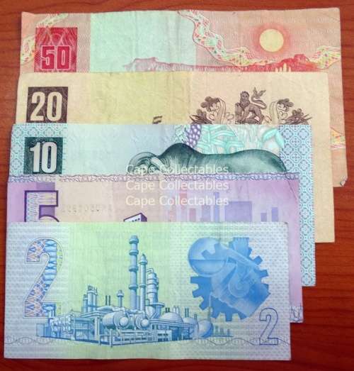 GPC de Kock Set R2 to R50 Banknotes