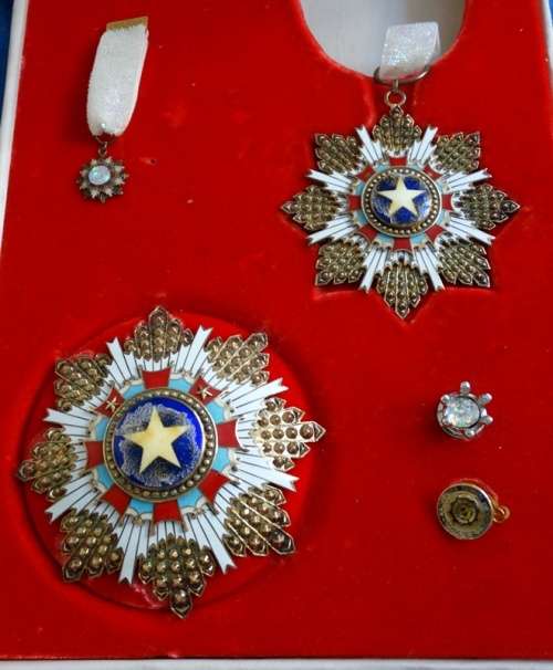A Full set of Taiwan Order of The Auspicious Star. In Sterling Silver