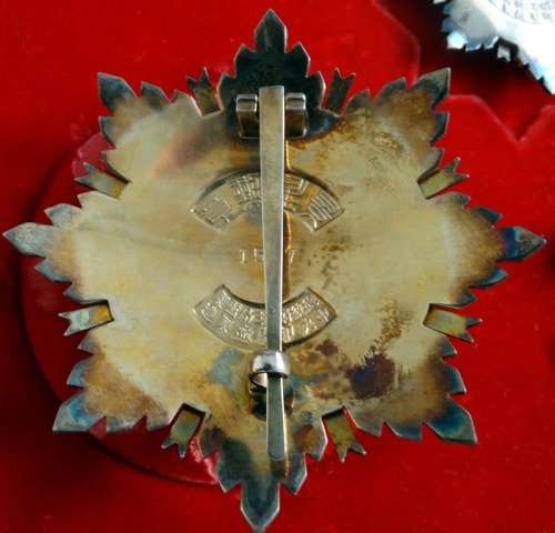 A Full set of Taiwan Order of The Auspicious Star. In Sterling Silver