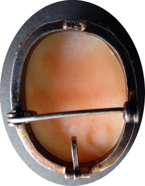 Sterling Silver Setting Cameo. Small