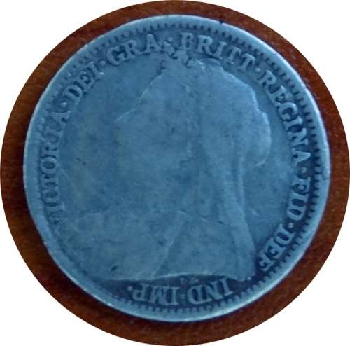 British UK 1895 Three pence