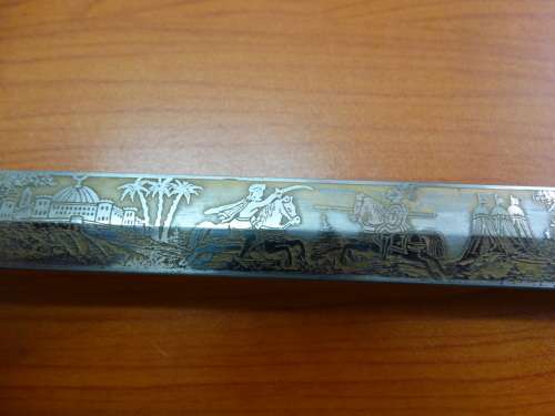 1890-1920 ANTIQUE KNIGHTS TEMPLAR MASONIC CEREMONIAL SWORD WITH SCABBARD