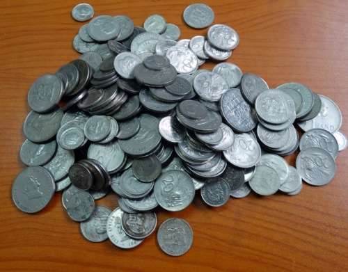 1 Kilogram of Pure Nickle decimal coins.
