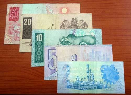 GPC de Kock  3rd Issue A/E  R2 to R50 Banknotes (A)