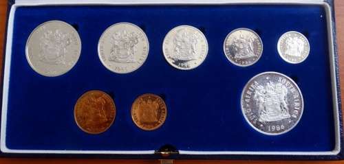 1986 Proof set with Silver and Nickle One Rand