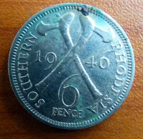 1946 Southern Rhodesia Six Pence