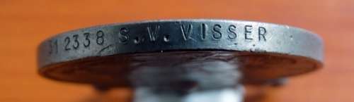 1939 to 1945 Medal WW2 to SW Visser