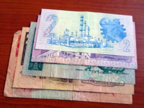 G de Kock Set of Banknotes R2 to R50