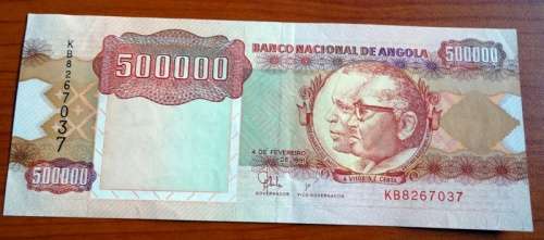 1991 Angolan 500 000 Kwanzas