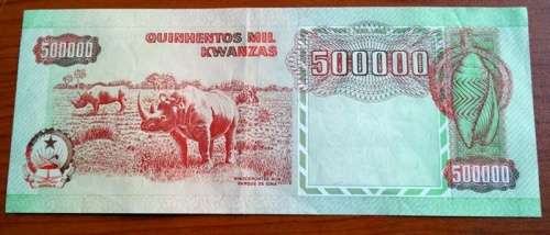 1991 Angolan 500 000 Kwanzas